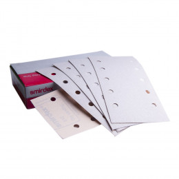Шлифовальная бумага в листах SMIRDEX 510 White P60, 115 × 230 мм, 10 отверстий, упаковка 50 шт