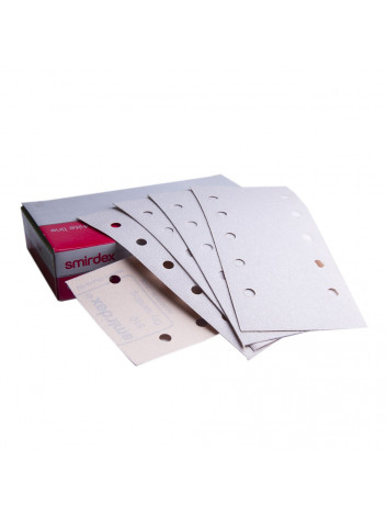 Шлифовальная бумага в листах SMIRDEX 510 White P60, 115 × 230 мм, 10 отверстий, упаковка 10 шт