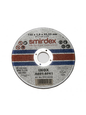 Отрезной круг по металлу SMIRDEX 914, 125 × 1 × 22 мм, упаковка 25 шт